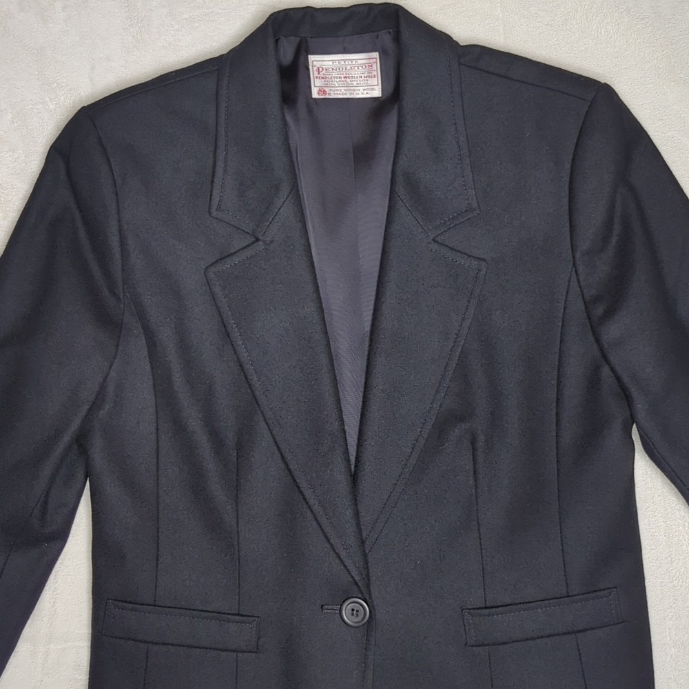 Vintage Pendleton Womens Petite Sz. 10‎ 100% Virgin Wool Blazer Jacket USA Made
